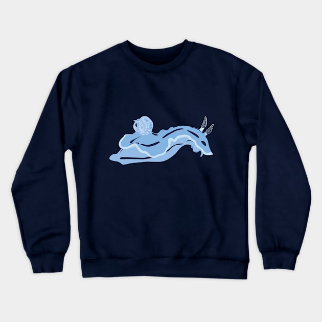 Blue nudibranch Crewneck Sweatshirt by Poulpimousse